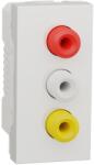 Schneider Electric Priza tripla audio/videoRCA 1 modul Schneider Noua Unica NU343118 (NU343118)