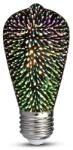 V-TAC Bec LED ST64 E27 3W cu filament 3000K alb cald model 3D V-TAC SKU-212705 (SKU-212705)