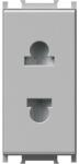 TEM Modul Priza S. EURO 1M 16A ST IP20 Argintiu (TEM-VM21ES-U)