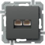 TEM Logiq Priza Date Dubla 1P RJ45 CAT5e Antracit (TEM-KQ39ATXO-U)