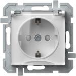 TEM Logiq Priza SCHUKO cu capac borne automate 1P 16A Alb+Transparent (TEM-VQ13PTXO-U)