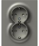 TEM Logiq Priza Dubla SCHUKO Slim 16A Titan (TEM-VQ16TIF-U)