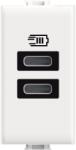 Legrand Incarcator Usb 2 porturi tip C 15W Bticino Matix AM4191CC (AM4191CC)