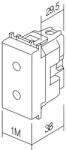 TEM Modul Priza S. EURO 1M 10A ST IP20 Rosu (TEM-VM20RD-B)