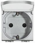 Legrand Priza 2P+T 16A cu capac Bticino Living Light NT4141PW (NT4141PW)