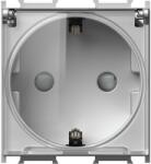 TEM Modul Priza SCHUKO+capac 1P 16A ST IP20 argint (TEM-VM11ST-B)