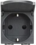 Legrand Priza 2 module standard german cu capac Bticino Living Light L4141PW (L4141PW)
