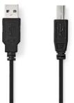 Nedis USB2.0, USB A - B kábel, 480Mbs, 10W, hossz 3m (CCGL60100BK30) (CCGL60100BK30)