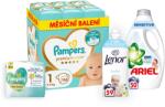 PAMPERS csomag I. (1. méretű pelenka - 156 darab, nedves törlőkendők, mosógél és öblítő) (BABY21123mix4)