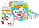 PAMPERS csomag VI (6-os méretű pelenka - 93 darab, nedves törlőkendő, mosógél és öblítő) (BABY4663mix4)