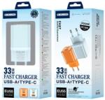 Jellico fali töltő EU55 GaN PD 33W 1xUSB-C + 1xUSB QC3.0 Kék