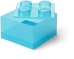 LEGO® Cutie de depozitare LEGO 4 cu capac - albastru sclipitor (SL40090802)
