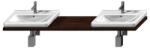 Jika Cubito - Blat atipic de lavoar 221x47 cm, cu 2 orificii, wenge H4501551724451 (H4501551724451)