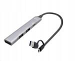 i-tec Usb-a/ Usb-c fém elosztó 1x Usb-c 3.1 3x Usb 2.0 CAHUBMETALMINI4 (CAHUBMETALMINI4)