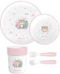 Kikkaboo Пластмасов комплект за хранене Kikkaboo - Savanna, Pink (31302040137)