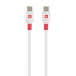 SKROSS kábel, USB-C - USB-C 2.0 dugó, 2, 0 m, fehér (MEN-R1-134547)