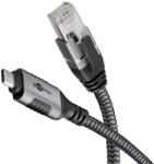 Goobay 70753 USB Type-C apa - RJ45 apa Adatkábel - Fekete/Szürke (7.5m) (70753) (70753)