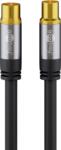 Goobay 70384 Koax antenna kábel 5m - Fekete (70384) (70384)