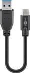 Goobay 45247 USB-A apa - USB-C apa 3.0 Adat és töltőkábel - Fekete (0.15m) (45247) (45247)