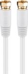 Goobay 67291 Type-F antenna kábel 2.5m - Fehér (67291) (67291)