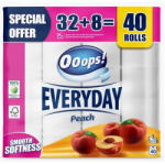 Ooops! Toalettpapír, 3 rétegű, kistekercses, 32+8 tekercs, OOOPS " Everyday" , barack