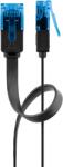 Goobay U/UTP CAT6a Lapos patch kábel 0.5m - Fekete (96301) (96301)