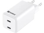 Sandberg Hálózati töltő, AC Charger Dual UDB C PD 65W EU 441-56 (441-56)