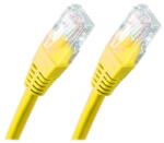 XtendLAN UTP Cat5e RJ45 Patch kábel 1.5m - Sárga (PK_5UTP015YELOW) (PK_5UTP015YELOW)