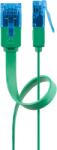 Goobay U/UTP CAT6a Lapos patch kábel 5m - Zöld (96341) (96341)