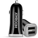JOYROOM C-M216 Autós 2xUSB töltőfej + USB - MicroUSB Adatkábel 1m - Fekete (6956116770211) (6956116770211)