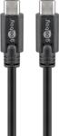 Goobay 66507 USB-C apa - USB-C apa 3.2 Gen 1 Adat és töltőkábel - Fekete (1.5m) (66507) (66507)