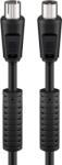 Goobay 50728 Koax zavarszűrős antenna kábel 1.5m - Fekete (50728) (50728)