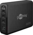 Goobay 65885 USB-A / 3xUSB-C Hálózati Gyorstöltő Adapter 240W - Fekete ( )