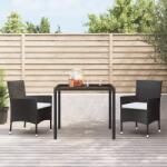 vidaXL 2 db fekete polyrattan kerti szék párnákkal (csak Egyesült Királyság/Írország/FI/NO) (362519)
