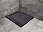 Radaway Doris C lapos fekete betonszürke zuhanytálca 80x80 fekete (DC8080-54)
