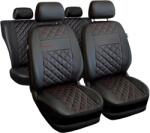 AUTO-DEKOR Huse auto universale Perfect Line din piele ecologică cu cusături roșii potrivite pentru CHEVROLET NIVA