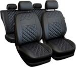 AUTO-DEKOR Huse auto universale Perfect Line din piele ecologică cu cusături albastre potrivite pentru SEAT TOLEDO