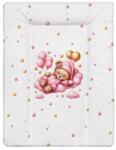  Kis pufi puha softy pelenkázó lap 50 x 70 cm - Felhős maci rózsaszín