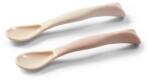  BabyOno puha szilikon flexibilis etetőkanál szett, 2 db-os - Bézs/rózsa