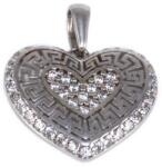 Ékszershop Áttört köves fehérarany szív medál (1244414)