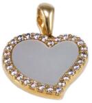 Ékszershop Gyöngyházas arany szív medál (1300357)
