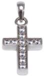 Ékszershop Köves fehérarany pici kereszt medál (1311165)