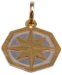 Ékszershop Fényes és matt bicolor arany iránytű medál (1316227)