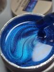 Kievskaya Freeze Gel Manganese Blue - Gel Builder Lichid cu Nuanțe Intense de Albastru și Sclipici Fin (FREEZE-MB)