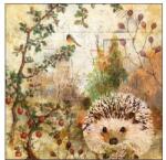 Ambiente Autumn Hedgehog papírszalvéta 25x25cm, 20db-os