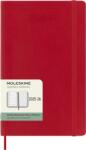 Moleskine Határidőnapló 2025/26 18 Hónap Heti Puha Skarlát Piros "L (7540150001)