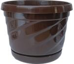  Virágkaspó Malaga Tállal 190X130 Mm Barna