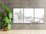  PontPöttyöző - Szent Márk-bazilika, Velence (3 db-os készlet) Méret: 30x40cm (3db), Keretezés: Kartonlemezen, Szín: Fekete