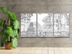  PontPöttyöző - Ajutthaja (3 db-os készlet) Méret: 40x60cm (3db), Keretezés: Kartonlemezen, Szín: Kék