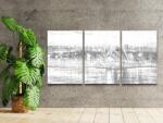  PontPöttyöző - Éjszaka a Sydney-i Operaházban (3 db-os készlet) Méret: 30x40cm (3db), Keretezés: Kartonlemezen, Szín: Kék